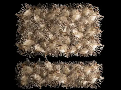 Wall decor made from dry branches of palm leaves 311 3D model