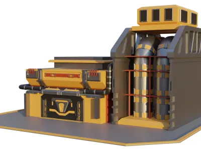 SciFi Building 3D model purchase