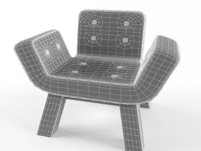 Yellow Diva M-Series Chair 3D model