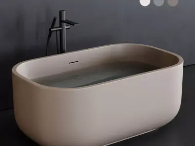 Ceramica Cielo Dafne art DABAT Bathtub Low-poly 3D model