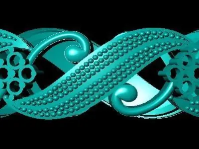 bracelet ornate gold 3D print model