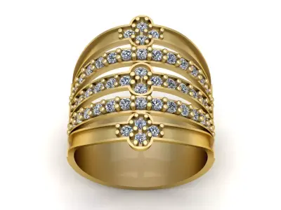 Luxury Wedding Diamond Ring 3d Printable Model 3D print model