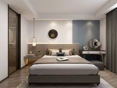 bedroom interior 3D model 22