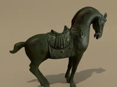 Horse Statuette R 3D model