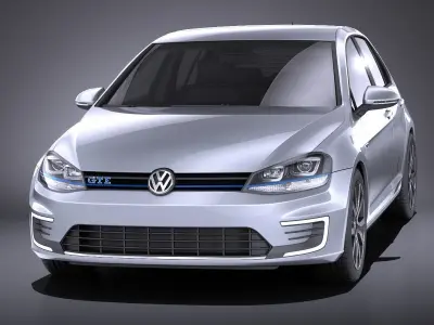 Volkswagen Golf GTE 2015 VRAY 3D model