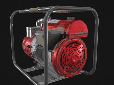  WATER PUMP  Petrol  ENGINE  Low-poly 3D model