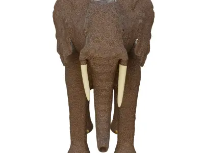  Elephant African PBR texture 3D model