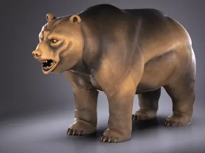 Wallstreet Bear Sculpture 3D model