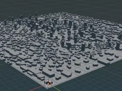 city of buildings 3D model
