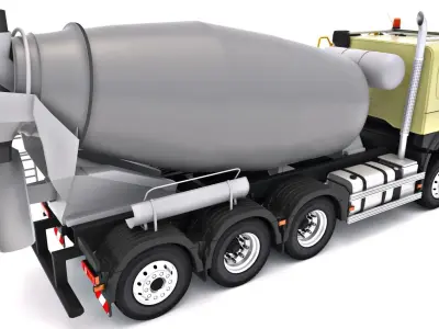 Volvo FMX Tridem Mixer Truck 8x4 3D model