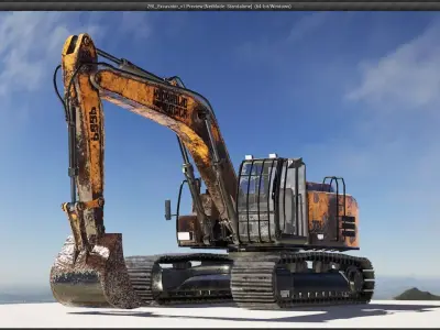 ZBL Excavator v1 - Unreal Engine Low-poly 3D model