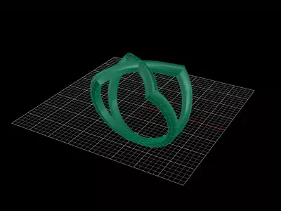 Minimal Abstract Ring 40 3D print model