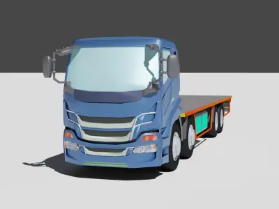Cargo Truck Low-poly 3D model Low-poly