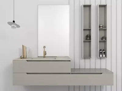 Bathroom furniture set Gold 2 3D model