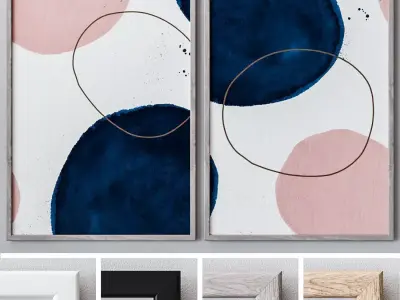 Set of large wall paintings  526 3D model