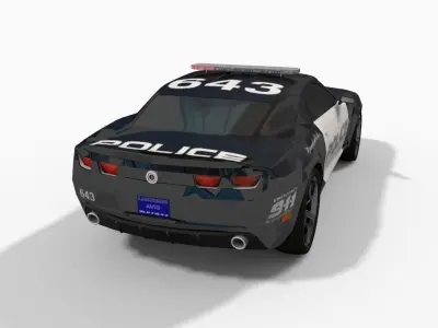 Barricade decepticon transformer - 3d animated model 3D model