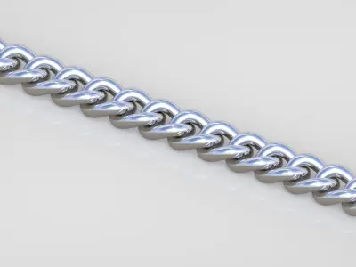 Cuban Bracelet model 3D printable model 0036-6 Free 3D print model