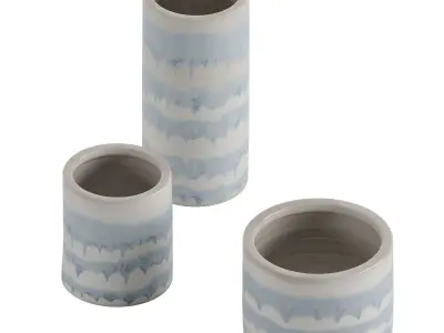 Light Sky Blue or White Vase 3D model