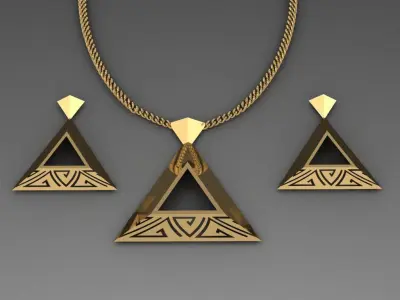 pyramid set bridge with measurements 3D print model