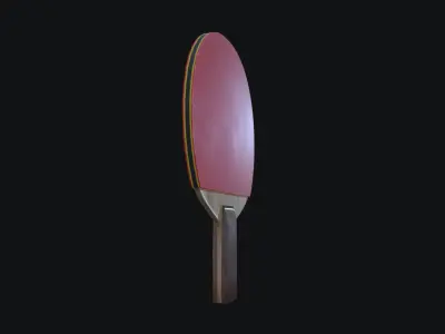 Pingpong paddle Low-poly 3D model