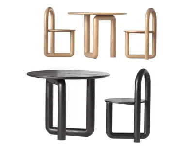 Mono Table and Mono Chair by Objects and Ideas 3D model