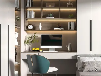 tatami bedroom Modern 3D model