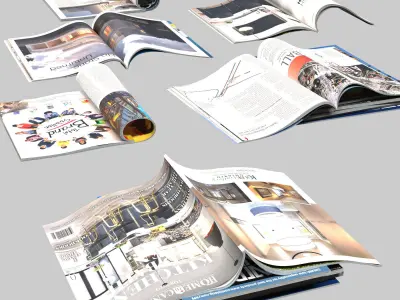 Magazines stack 3D model