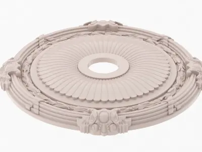 Classic Ceiling Medallion 16 3D model