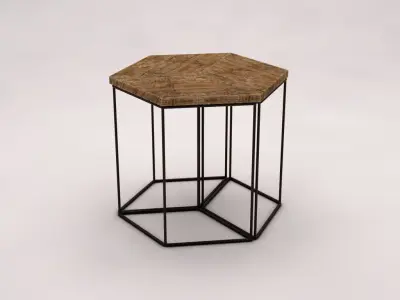 SIDE TABLE---Parallelogram built-in 3D model