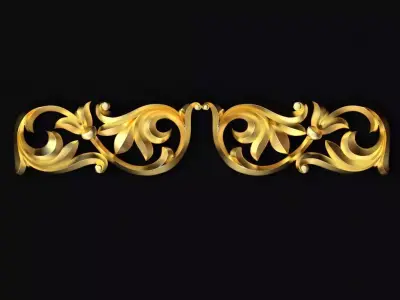 Central decor ornament for furniture 3D model 228