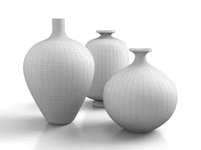 Swiss Vases Black - Berndt Friberg 3D model