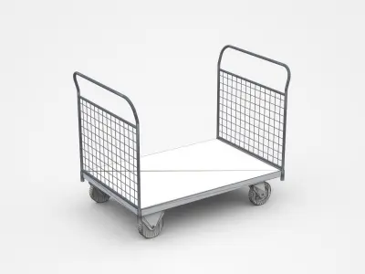 Two-sided Empty Container Cart 3D model