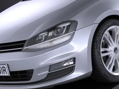 Volkswagen Golf 2017 5-door 3D model