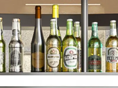 Designer copper bar 3D model