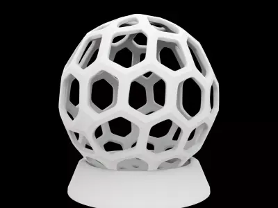 Lattice Sphere Sculpture 3D Printable Model 3D print model