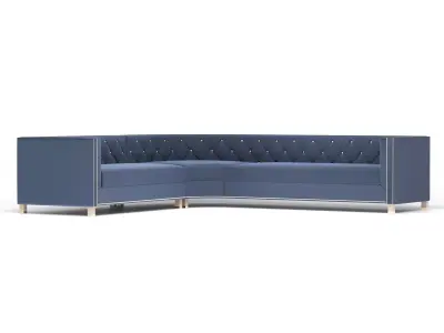 Hollywood Curved Sectional 3D model