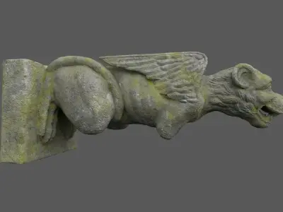 Gargoyle06 Low-poly 3D model