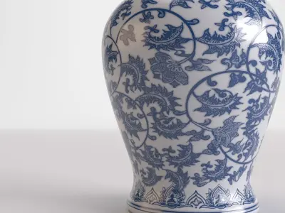 Chinese Vases Decorative Free 3D model