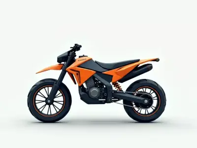 Supermoto bike Low-poly 3D model