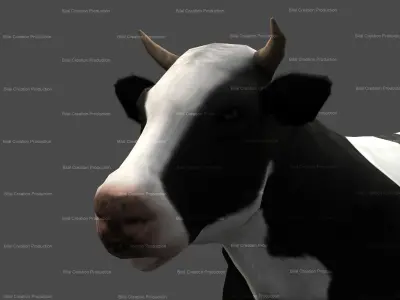 Cow animated 3D model
