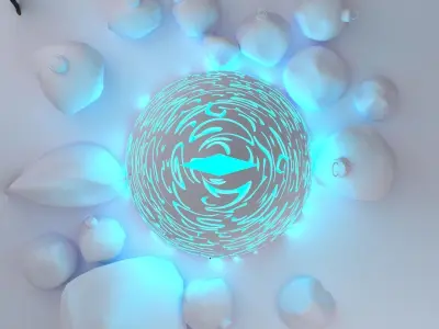 Arabic Alphabet Christmas Tree 3D model