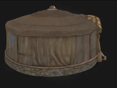 Enchanted Yurt  A Mystical Nomadic Shelter 3D model
