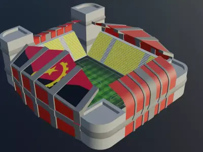Football Stadium - Angola Low-poly 3D model