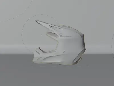 Fox Racing V3 RS 2023 Solid Helmet Matte Black 3D model