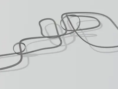 Acrobatic track Low-poly 3D model