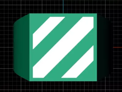 Mens Black Enamel Geometric 16 mm Signet  Ring 11 3D print model