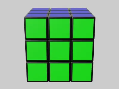 Low poly Rubiks Cube for decoration Free low-poly 3D model