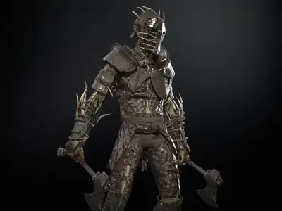 SkinnyOrc10 Low-poly 3D model