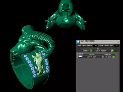 buffalo ring print 3d 3D print model