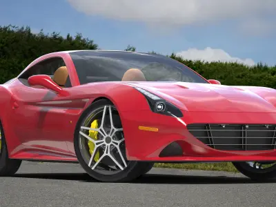 Generic Grand Touring Sports Car Rigged 3D model